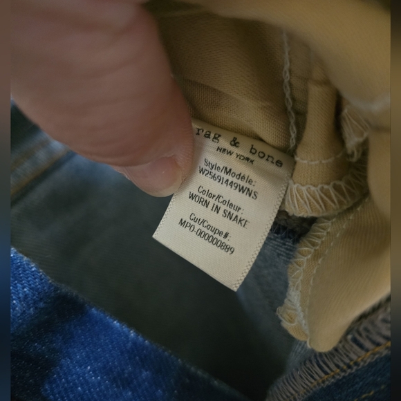 rag & bone Nina Ankle Cigarette Jeans in Worn Snake 32 Straight Leg Ankle Denim - Picture 10 of 13